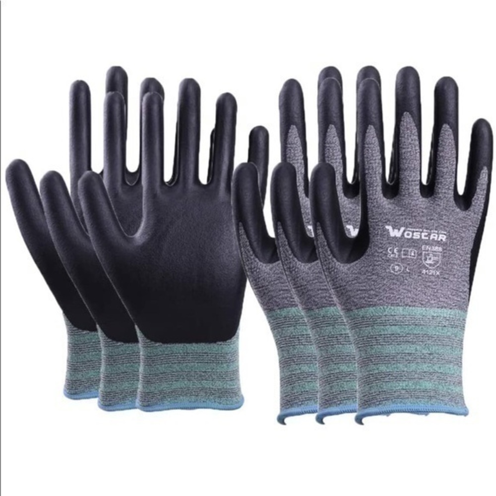 New3Pairs Non-slip Gardening Working Gloves F6